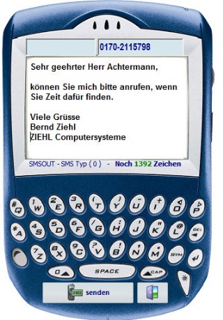 Der SMS Versand aus KUNDE! heraus Der SMS Versand aus KUNDE! heraus