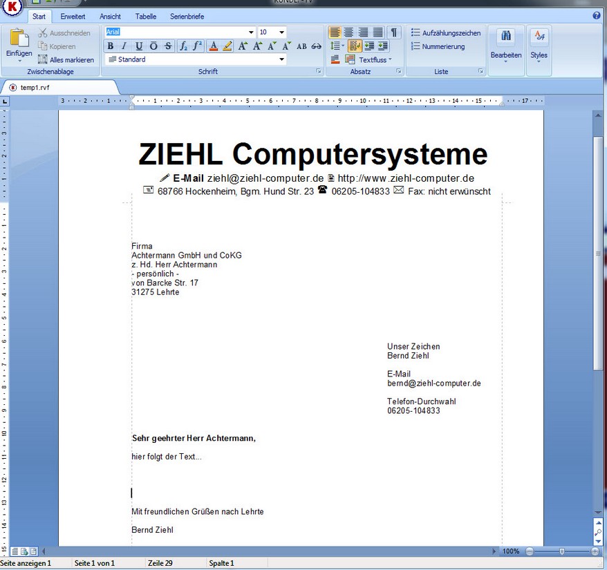 Die KUNDE! interne Textverarbeitung Die KUNDE! interne Textverarbeitung